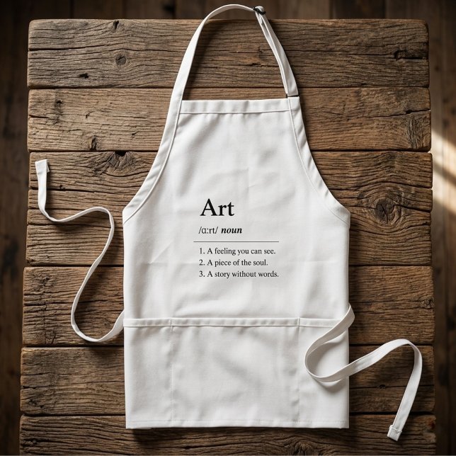 Personalised Art Dictionary Definition Apron (Fully customizable Apron for art lovers)