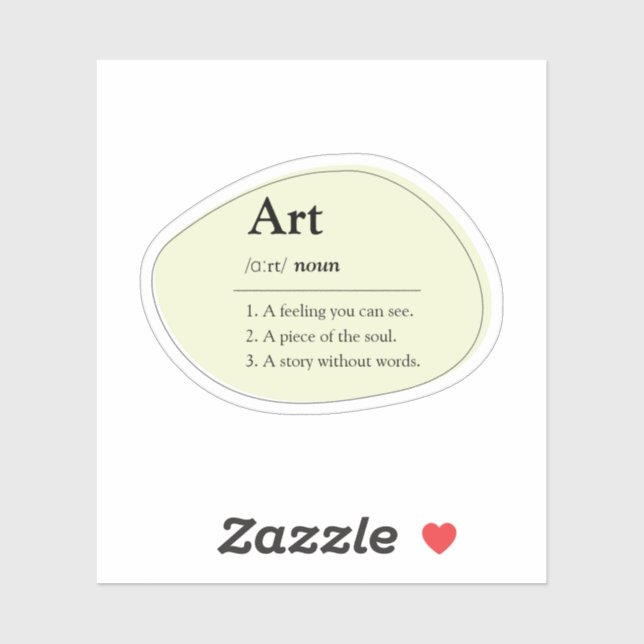 Personalised Art Dictionary Definition Sticker (Sheet)