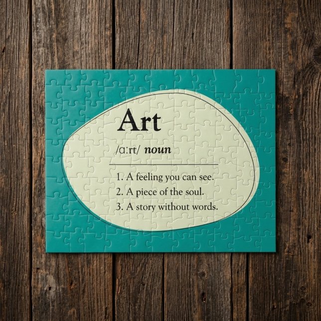 Personalised Art Dictionary Jigsaw Puzzle (Fully customizable jigsaw puzzle for art lovers)
