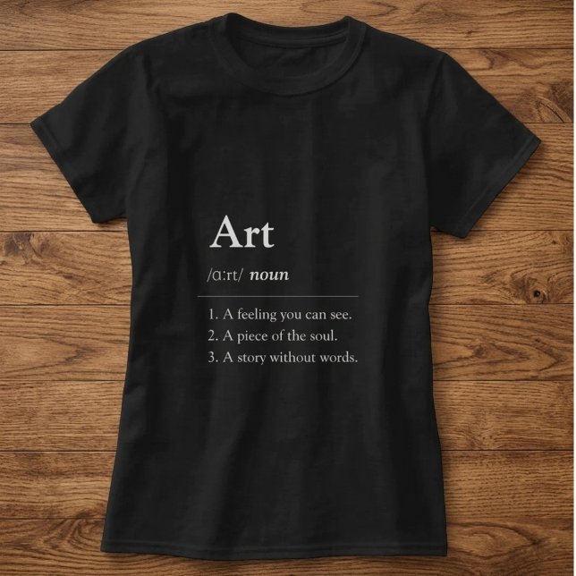 Personalised Art Dictionary Style T-Shirt (Fully customizable art dictionary definition t shirt)
