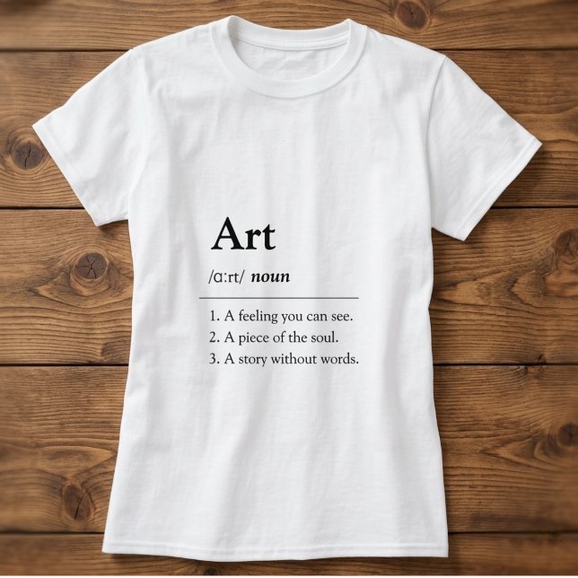 Personalised Art Dictionary Style T-Shirt (Fully customizable art dictionary definition t shirt)