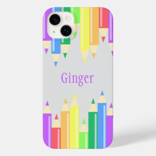 Personalised Art Pencil Bright Colours Artist Case-Mate iPhone 14 Plus Case