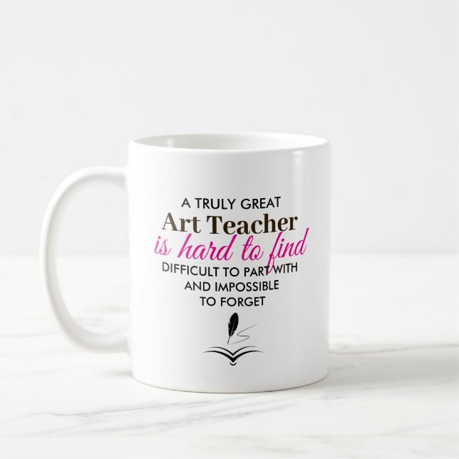Personalised Art Teacher Appreciation gift Coffee Mug (Left)