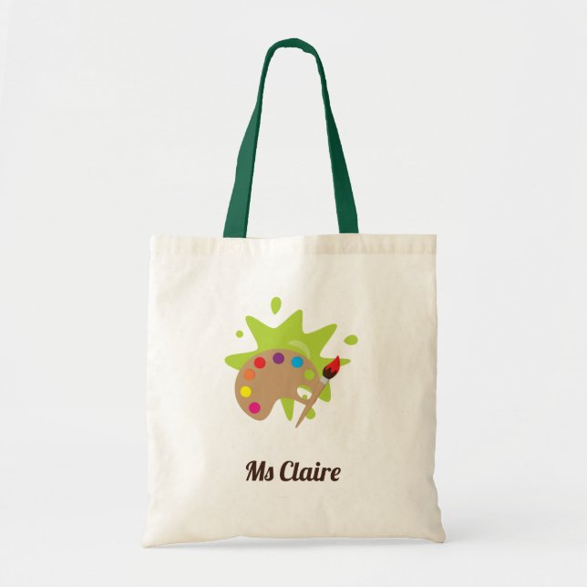 Personalised Art Teacher Tote Bags (Front)