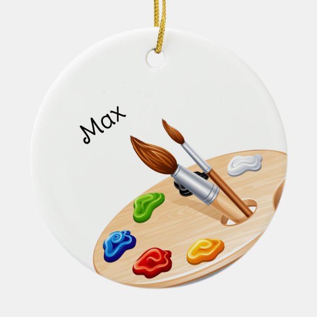 Personalised Artist Christmas Ornament (Front)