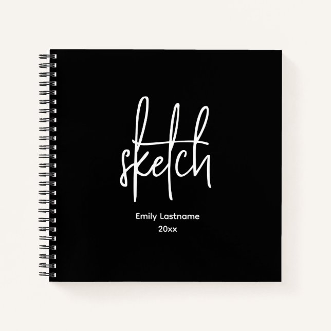 Personalised Artist Sketch Sketchbook Notebook (Front)