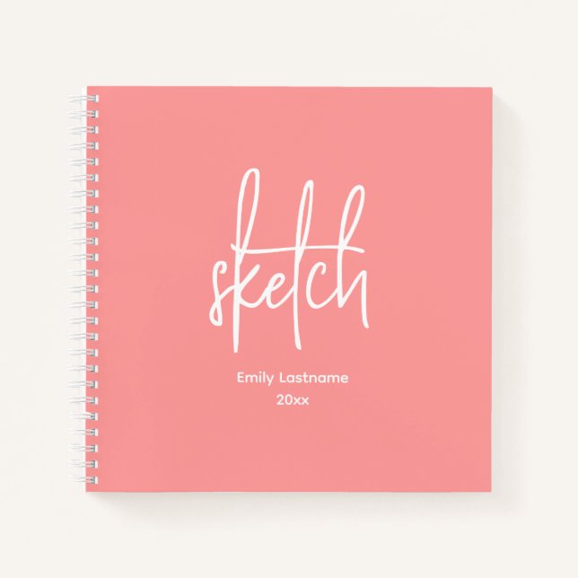 Personalised Artist Sketch Sketchbook Notebook (Front)