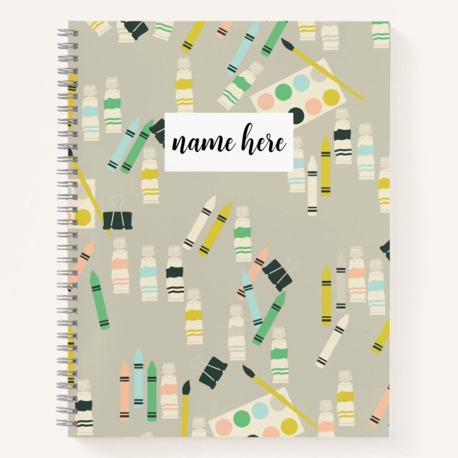 Personalised Artist Sketchbook Notebook (Front)