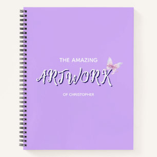 Personalised Artist Sketchbook with bow Notebook