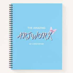 Personalised Artist Sketchbook with bow Notebook