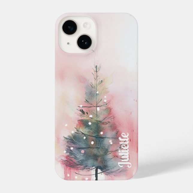 Personalised artistic Christmas Tree phone case (Back)