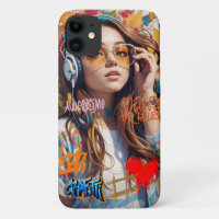 Personalised artistic cute girl Street art
