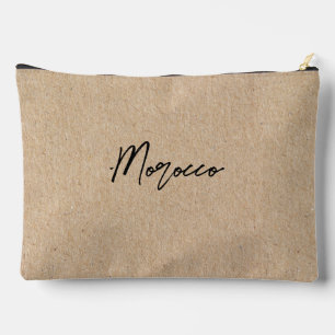 Personalised Artistic grunge kraft paper Brown Accessory Pouch