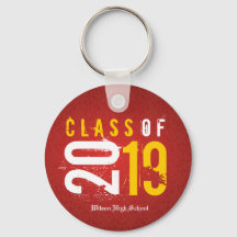 Personalised Artistic Red and Yellow Class of 2019