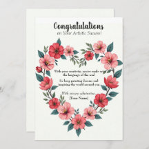 Personalised Artistic Success Congratulations Card