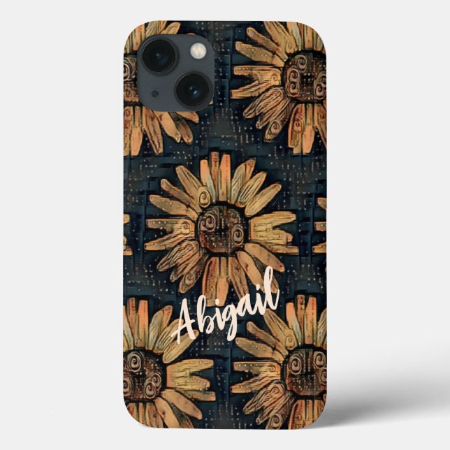 Personalised Artistic Sunflower Pattern Case-Mate iPhone Case (Back)