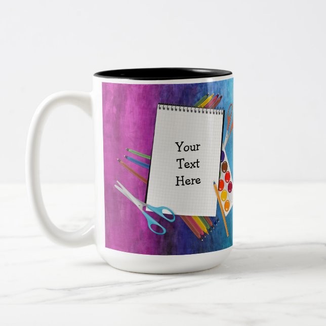 Personalised Artsy Craft Supplies Mug 2 (Left)