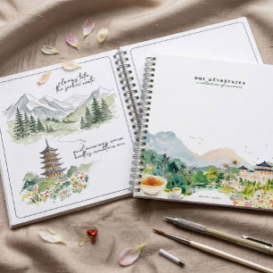 Personalised Asia Travel Journal Notebook