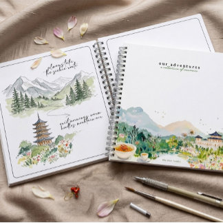 Personalised Asia Travel Journal Notebook