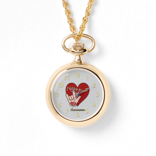 Personalised ASL I Love You Watch (Front)