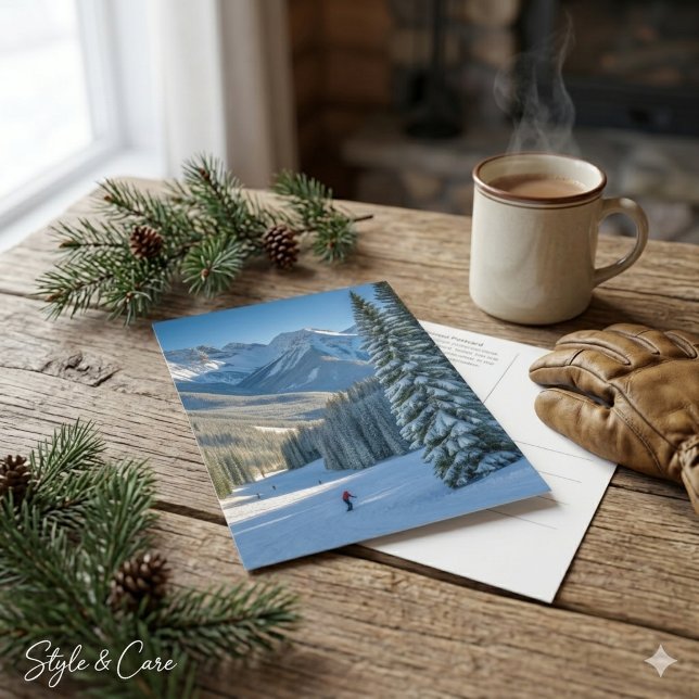 Personalised Aspen Ski Resort Mountain View Postcard (Personalized Aspen Ski Resort Mountain View Postcard)