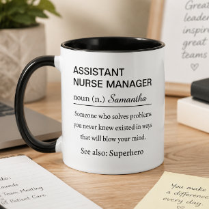 Personalised Assistant Nurse Manager Definition Mug