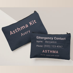 Personalised Asthma Kit Pouch –Elegant Inhaler Bag