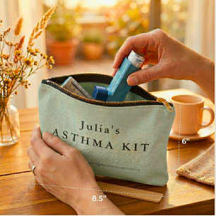 Personalised Asthma Kit Pouch – Medical Bag