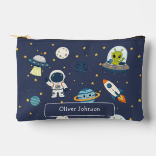 Personalised Astronaut Alien Rocket Space Explorer Accessory Pouch