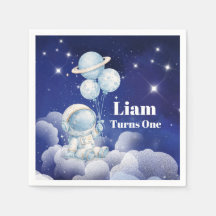 Personalised Astronaut Birthday Napkin