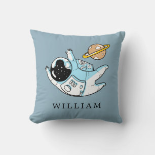 Personalised Astronaut Boy's Throw Pillow