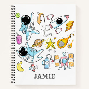 Personalised Astronaut Outer Space Notebook