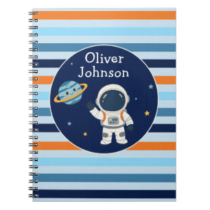 Personalised Astronaut Planet Space School Notebook