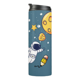 Personalised Astronaut Space School Supplies Thermal Tumbler