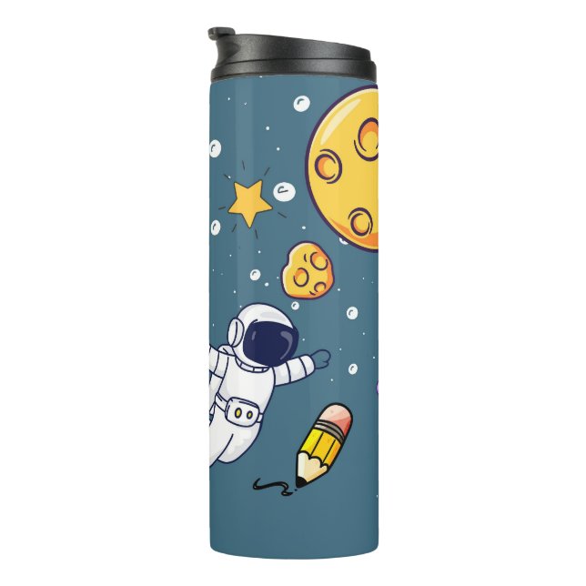 Personalised Astronaut Space School Supplies Thermal Tumbler (Rotated Right)