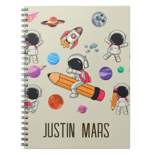 Personalised Astronauts and Planets Back to School Notebook