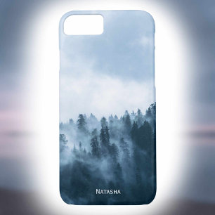 Personalised Atmospheric Fog over a Forest iPhone 8/7 Case