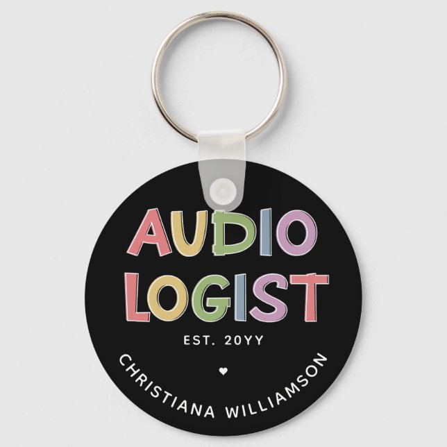 Personalised Audiologist Audiology Graduation Gift Key Ring (Front)