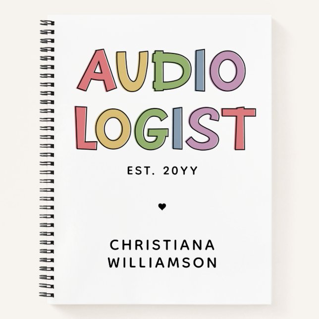 Personalised Audiologist Audiology Graduation Gift Notebook (Front)