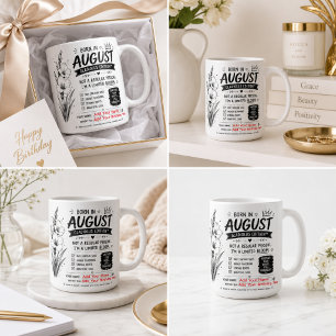 Personalised August Gladiolus Birthday Mug