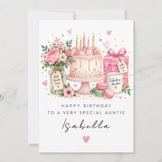 Personalised Aunt Birthday Greeting Special Auntie Holiday Card