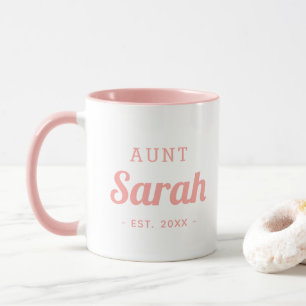 Personalised Aunt Monogram Mug