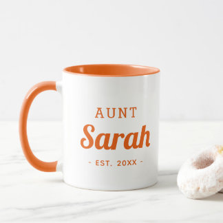 Personalised Aunt Monogram Mug