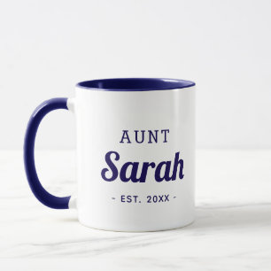 Personalised Aunt Monogram Mug