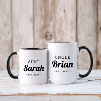 Personalised Aunt Monogram Mug