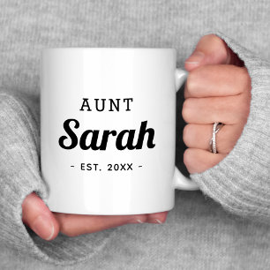 Personalised Aunt Monogram Mug
