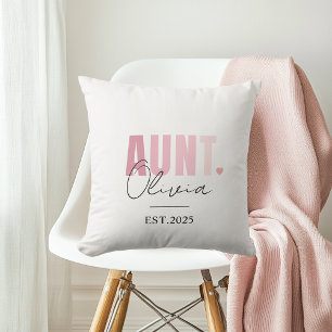 Personalised Aunt  Soft Pink  Cushion