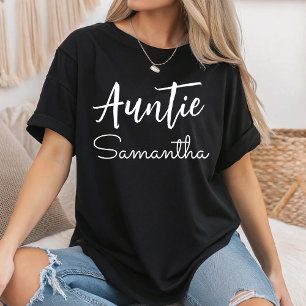 Personalised Auntie Name Christmas Gift For Aunt T-Shirt