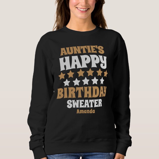 Personalised Auntie's Birthday Gift Sweatshirt (Front)