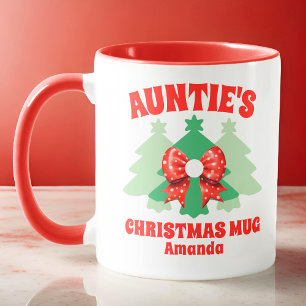Personalised Auntie's Christmas Mug